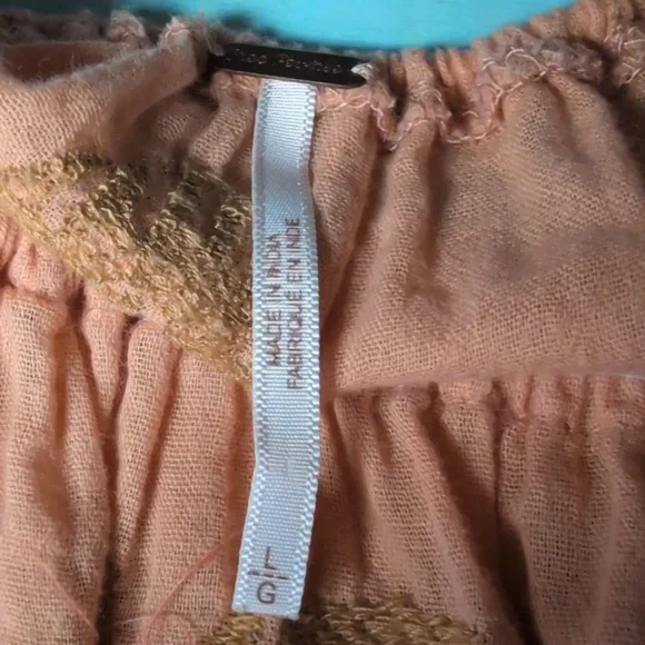 Free People Pukka Tassel Orange Top. - Picture 7 of 8